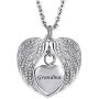 Roy Lopez Grandma Angel Wings Memorial Jewelry Urn Necklaces for Ashes Cremation Keepsake