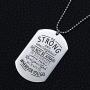 Melix Home Inspirational Gifts Lord Necklace Be Strong and Courageous Dog Tag Necklaces Easter Teen Boys Girls Gift