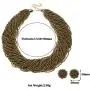 Fashion Multilayer Seed Bead Chain Choker Collar Necklace Earrings Set Cluster Strand Handmade Bib Statement Necklace Fashion Multilayer Seed Bead Chain Choker Collar Necklace Earrings Set Cluster Strand Handmade Bib Statement Necklace