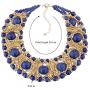HANTON Fashion Statement Handmade Strands Imitation Turquoise Beaded Necklace Bracelet Jewelry Sets for Women Gilrs Teens