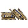 Aheli Ethnic Handmade Silk Thread Faux Stone Studded Bangle Set Chuda Indian Wedding Wear Fashion Jewelry for Women