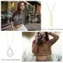 Finrezio 12PCS Long Pendant Necklace for Women Simple Three Triangle Arrow Circle Leaf Tree Pearl Knot Tassel Y Strands Statement Necklaces Set Finrezio 12PCS Long Pendant Necklace for Women Simple Three Triangle Arrow Circle Leaf Tree Pearl Knot Tassel Y Strands Statement Necklaces Set