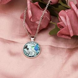 SEIRAA Hummingbird Necklace Motivational Bird Pendant Jewelry Hummingbird Jewelry for Her