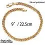 kelistom Gold Cuban Link Anklet Bracelet for Women Men, Flat Diamond Cut Curb Chain 14K Gold / 18K Gold/White Gold Plated Ankle Bracelets for Women Men 9 10 11 inches kelistom Gold Cuban Link Anklet Bracelet for Women Men, Flat Diamond Cut Curb Chain 14K Gold / 18K Gold/White Gold Plated Ankle Bracelets for Women Men 9 10 11 inches
