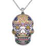 Floral Sugar Skull Necklace