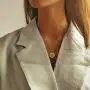 BENEIGE Coin Necklaces for Woman 14K Gold Retro Flower Animal Portrait Relief Charm Medallion Circle Disc Pendant Gold Jewelry
