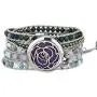 Aromatherapy Essential Oil Diffuser Bracelets, Stainless Steel Locket Stone Bead Wrap Leather Bracelet with 7 Color Felt Pads Aromatherapy Essential Oil Diffuser Bracelets, Stainless Steel Locket Stone Bead Wrap Leather Bracelet with 7 Color Felt Pads