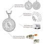 Mens Necklace Christian Lords Prayer,Stainless Steel Bible Verse Serenity Pendant Jewelry for Women