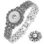 LEGENSTAR Vintage Silver Snap Button Jewelry Bracelets for Women 18-20mm DIY Alloy Interchangeable Charm Bangles Female