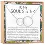 Best Friend Gift Necklace: BFF, Long Distance, Friends Forever, Friends, 2 Interlocking Circles (silver-plated-brass, NA)