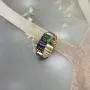 Rainbow Baguette Band Ring Anniversary Eternity Band Cubic Zirconia Ring Crystal Wedding Cocktail Rings Fashion Luxury Jewelry for Women Girl Rainbow Baguette Band Ring Anniversary Eternity Band Cubic Zirconia Ring Crystal Wedding Cocktail Rings Fashion Luxury Jewelry for Women Girl