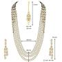 Aheli Classy Bollywood Party Wedding Necklace and Earrings with Maang Tikka Set Indian Traditional Ethnic Festive Jewelry for Women