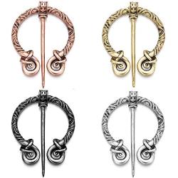 Lullabb 4 Pack Vintage Viking Brooches Pins Suit Women