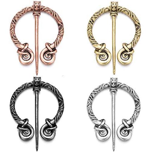 Lullabb 4 Pack Vintage Viking Brooches Pins Suit Women