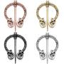 Lullabb 4 Pack Vintage Viking Brooches Pins Suit Women
