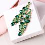 EVER FAITH Bridal Tear Drop Flower Cluster Dangle Earrings Crystal Rhinestone