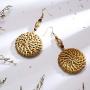 Rattan Earrings Handmade Straw Statement Bohemian Lightweight Drop Dangle Geometric Woven Wicker Earring For Women Girls