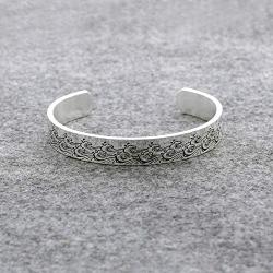 LIUANAN Inspirational Bracelets for Women Mom Personalized Gift for Her Engraved Mantra Cuff Bangle Birthday Jewelry