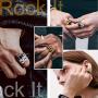 ChainsPro Mens Stunning Tiger Head Rings, Nice Craftmanship, Spiritual Animal Ring, Size #7-#14, 316L Stainless Steel/18K Gold Plated (Send Gift Box)