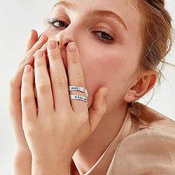 Flzaitian Stainless Steel Open Wrap Ring Inspirational Jewelry Encouragement Gift Adjustable Graduation Cocktail Party Ring