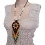 Handmade Beaded Indian Fashion Jewelry Womens Black Fire Seed Beaded Star Designee Necklace Earrings Set S-53-SB-8