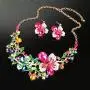 Yuhuan Women Costume jewelry Crystal Statement Necklace and Earrings Sets Chunky Jewelry Set Yuhuan Women Costume jewelry Crystal Statement Necklace and Earrings Sets Chunky Jewelry Set