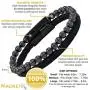 MagnetRX® Hematite & Leather Magnetic Therapy Bracelet - MAX Strength Natural Pain Relief and Healing Stones - Beaded Magnetic Hematite Bracelets (Medium) MagnetRX® Hematite & Leather Magnetic Therapy Bracelet - MAX Strength Natural Pain Relief and Healing Stones - Beaded Magnetic Hematite Bracelets (Medium)