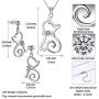 Besilver Cute Animal Pendant Necklace Charm 925 Sterling Silver Cat/Snake/Sloth/Dolphin/Starfish/Snail/Shark Cute Animal Jewelry Gift for Women Girl