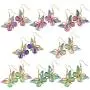 8 Pairs Of Butterfly Earrings, light weight Acrylic Colored Earrings Women And Girls Fashion Jewelry Gift,Earrings Sets (8 Pairs earring set) 8 Pairs Of Butterfly Earrings, light weight Acrylic Colored Earrings Women And Girls Fashion Jewelry Gift,Earrings Sets (8 Pairs earring set)