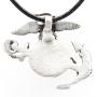 Trilogy Jewelry Pewter USMC Marine Corps Insignia Semper Fi Pendant on Leather Necklace