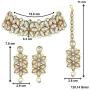 I Jewels Indian Bollywood Gold Plated Ethnic Faux Kundan Party Wear Jewelry Set with Earrings & Maang Tikka for Women (IJ164W)