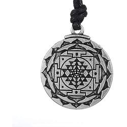 My Shape Sri Yantra Great Wealth Hindu Goddess Pendant Neckalce Tantric Yoga Jewelry for Men Women