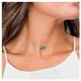 Awanka Boho Choker Necklace Chain Silver Turquoise Pendant Necklaces Beaded Necklace Jewelry for Women and Girls
