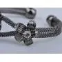Alilang Womens Jewelry Gothic Punk Skull Floral Halloween Rhinestone Gray Silver Cuff Bracelet Alilang Womens Jewelry Gothic Punk Skull Floral Halloween Rhinestone Gray Silver Cuff Bracelet