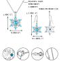 EVER FAITH Womens Jewelry Sets 925 Sterling Silver Cubic Zirconia Snowflake Winter Party Necklace Earrings Set