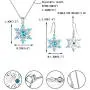 EVER FAITH Womens Jewelry Sets 925 Sterling Silver Cubic Zirconia Snowflake Winter Party Necklace Earrings Set