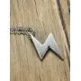 BEANS Stainless Steel Classic Vintage Antique Lightning Bolt Pendant Necklace for Men Women,Free Chain 20 Inches BEANS Stainless Steel Classic Vintage Antique Lightning Bolt Pendant Necklace for Men Women,Free Chain 20 Inches