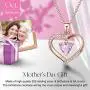✦Gifts for Mothers Day✦ Forever Love Heart Necklace Jewelry 18K White Gold/ Rose Gold Plated 925 Sterling Silver Birthstone Pendant Necklace with 5A Cubic Zirconia Birthday Gifts for Women and Girls ✦Gifts for Mothers Day✦ Forever Love Heart Necklace Jewelry 18K White Gold/ Rose Gold Plated 925 Sterling Silver Birthstone Pendant Necklace with 5A Cubic Zirconia Birthday Gifts for Women and Girls