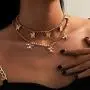 Ckecharfa Layered Crystal Pendant Necklace Gold Butterfly Choker Necklaces Sparkly Party Adjustable Jewelry Accessories for Women and Girls Ckecharfa Layered Crystal Pendant Necklace Gold Butterfly Choker Necklaces Sparkly Party Adjustable Jewelry Accessories for Women and Girls