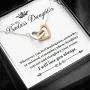 ''To My Badass Daughter'' Joined Hearts Necklace Gifts Christmas, on Birthday Luxury necklace ''To My Badass Daughter'' Joined Hearts Necklace Gifts Christmas, on Birthday Luxury necklace