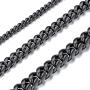 Richsteel Chunky Cuban Chain Necklace for Men Boys Women 6mm/10mm/14mm Width Stainless Steel/18K Gold/Black Plated Link Chains with Durable Clasp Hip Hop Jewelry