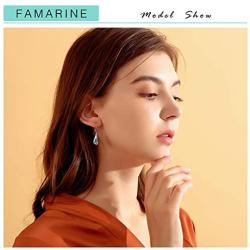 FAMARINE Teardrop Earrings for Women, Simple Elongated Drop Dangle Earrings Fashion Gift for Girls, Gold Silver