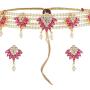 Efulgenz Indian Bollywood 14 K Gold Plated Cubic Zirconia Faux Ruby Pearl Choker Necklace Earring Bridal Jewelry Set