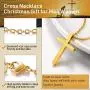 PROSTEEL Stainless Steel Cross Necklace for Men Women, Silver/Black/Gold Tone, Two Size, Hypoallergenic, Engrave Text Available, Come Gift Box