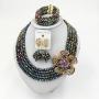 aczuv Classic African Beads Jewelry Set Nigerian Wedding Bridal Bridesmaids Jewelry Sets
