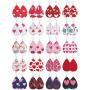 Valentine Leather Earrings Lightweight Teardrop Faux Leather Earrings for Women