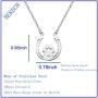 BEKECH Pet Lovers Gift Paw Horseshoe Pendent Necklace Dog Paw Good Luck Charm Horse Shoe Charm Jewelry Gift for Women Girls Dog Owner Pet Sitter