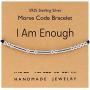 Wovanoo Morse Code Bracelets for Women Inspirational Gifts for Friend Adjustable Silk Sterling Silver Beaded Wrap Bracelet