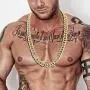 Mens 12MM 14MM 20MM Chains 18K Gold Plated CZ Fully Iced-Out Miami Cuban Link Necklace