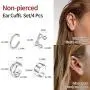 ChicSilver 925 Sterling Silver Ear Cuff Non Piercing Clip on Cartilage Earrings for Women Teengirls (with Gift Box) ChicSilver 925 Sterling Silver Ear Cuff Non Piercing Clip on Cartilage Earrings for Women Teengirls (with Gift Box)
